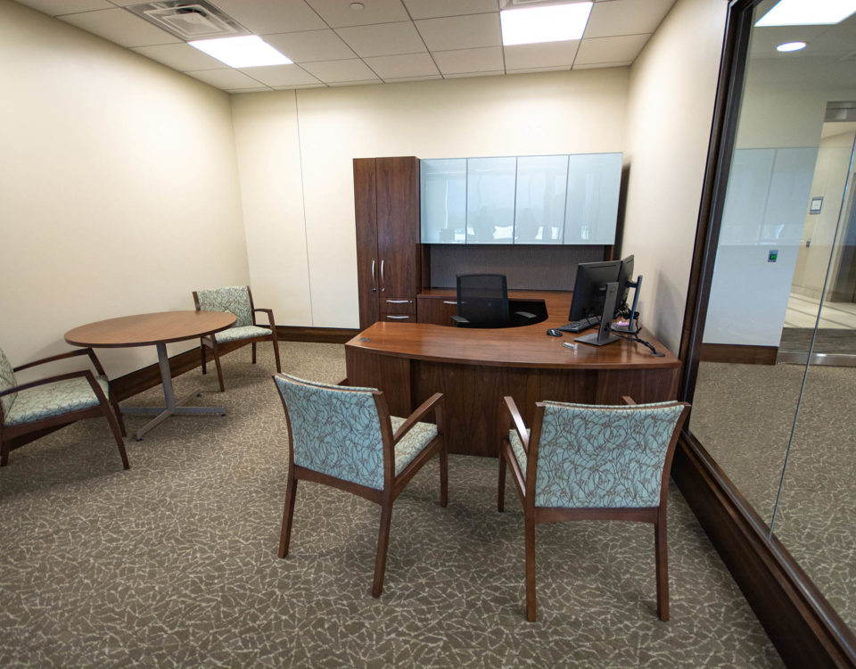 Commercial Furniture, Desks, Kimball, Alpine Bank, Chairs